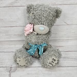 Tatty Teddy Plush Me To You Blue Nose Bear With Pink Flower 10 Inch
